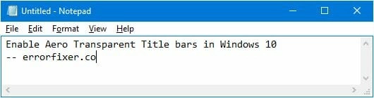 notepad without win aero enabled