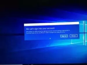 can't sign in windows 10