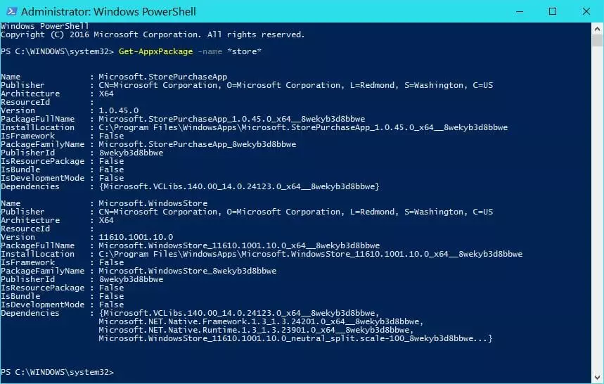 powershell-windows-store